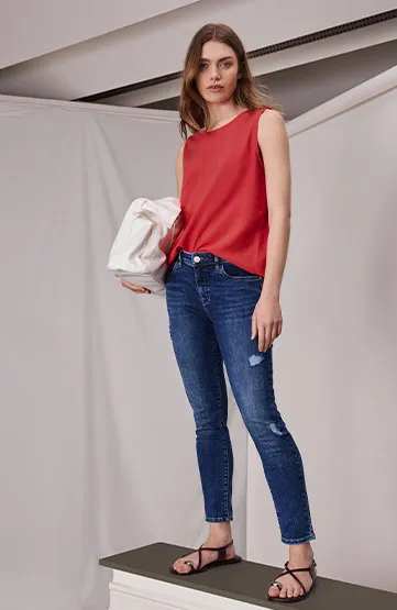 Rode blouse