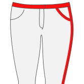 Slim Fit gecoate broek voor dames in Zwart - YORK